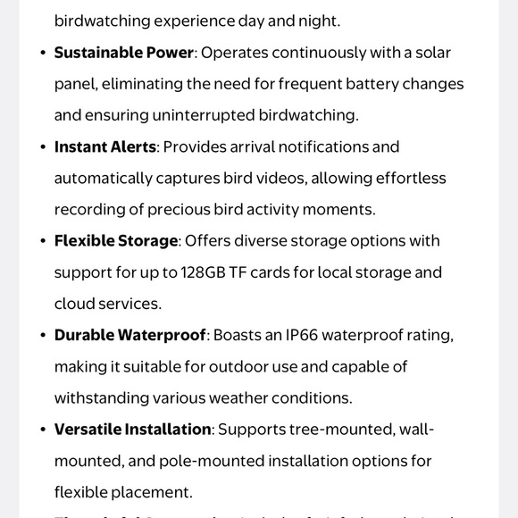 Vinguys Smart Bird Feeder with Camera - Blue and Tan - Picture 5 of 9